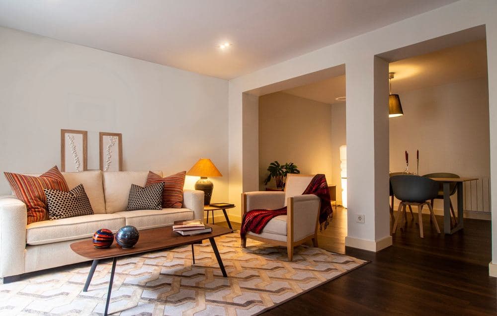 Warm living room lighting